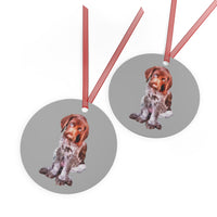 German Shorthair Pointer 'Benny' Metal Ornaments