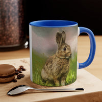 Rabbit 'Clover' Accent Coffee Mug, 11oz