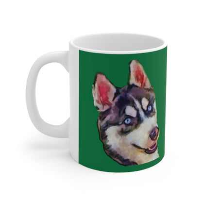 Siberian Husky 'Iditarod' Ceramic Mug 11oz