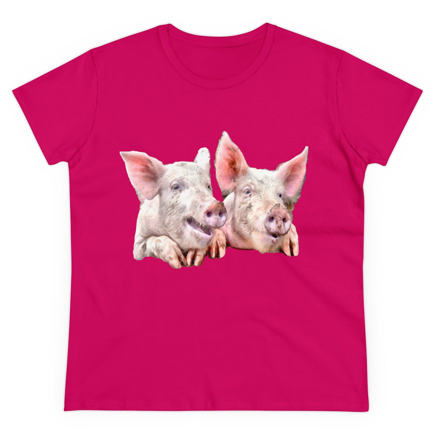 Pigs - "A Jowly Good Time" Women's Midweight Cotton Tee