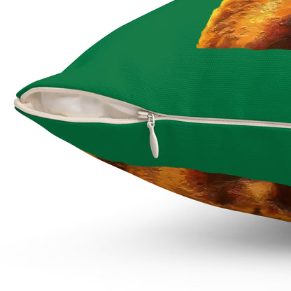 Irish Terrier 'Jocko' Spun Polyester Throw Pillow