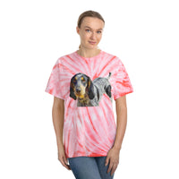 Blue Tick Coonhound Unisex Cotton Tie-Dye Tee, Cyclone