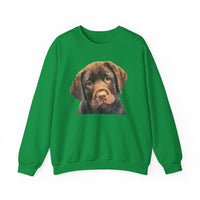 Chocolate Labrador Retriever Puppy Unisex 50/50 Crewneck Sweatshirt