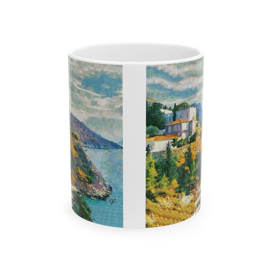 Hydra (Greece) Hillside - Ceramic Mug 11oz