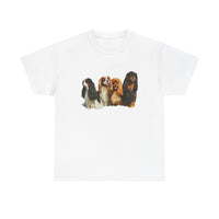 King Charles Spaniel 'Cavalier Club; Unisex Heavy Cotton Tee