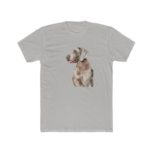 Weimaraner 'Rocky' - --  Men's Fitted Cotton Crew Tee