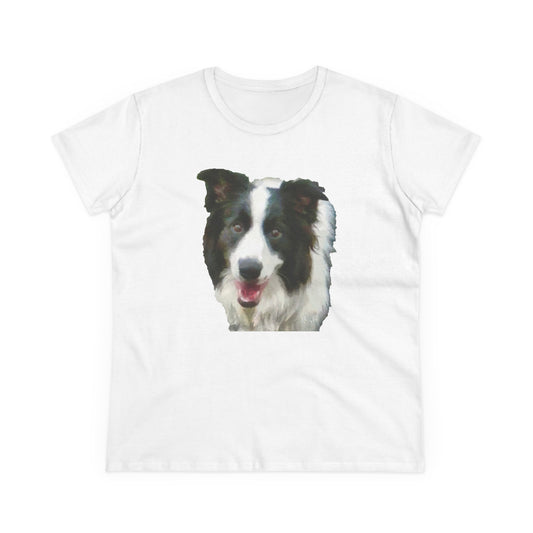Border Collie '#2' Women's Midweight Cotton Tee