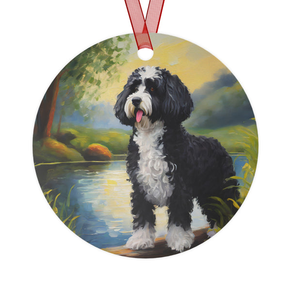 Portuguese Water Dog Metal Ornaments
