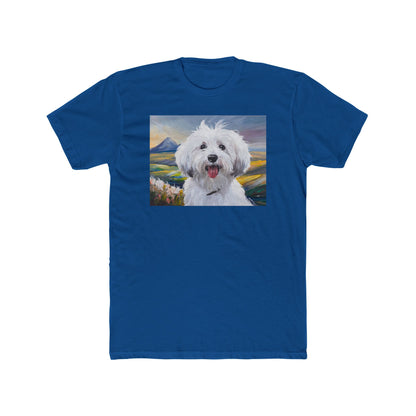 Coton de Tulear Men's Fitted Cotton Crew Tee