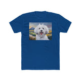 Coton de Tulear Men's Fitted Cotton Crew Tee