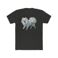 Japanese Spitz -  Men's Fitted Cotton Crew Tee