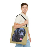 Black Labrador Retriever - Spun Polyester Tote Bag - 3 Sizes