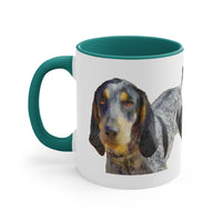 Bluetick Coonhound Accent Coffee Mug, 11oz