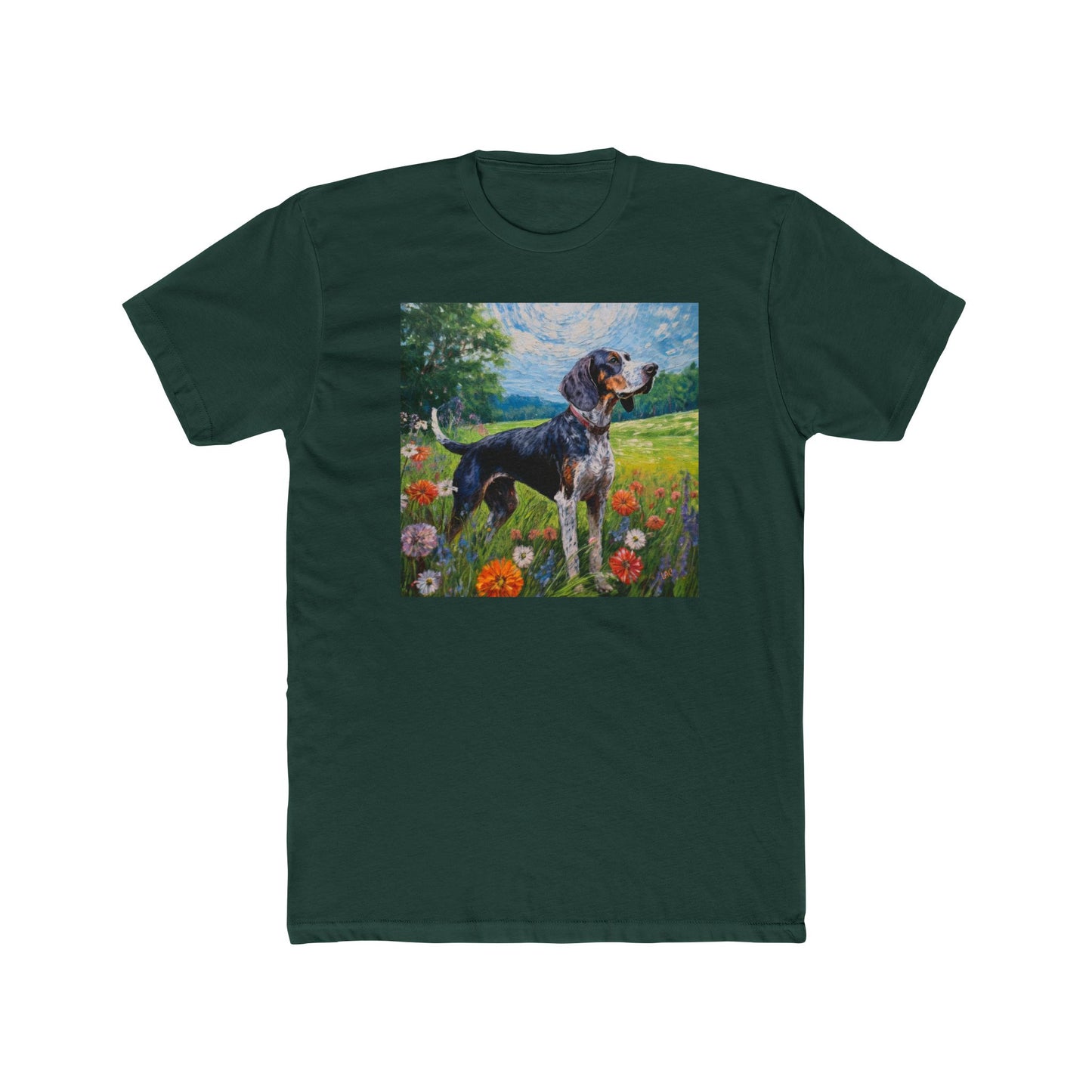Bluetick Coonhound Men's Fitted Cotton Crew Tee
