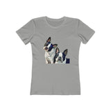 Sophisticated Boston Terriers Women's Slim Fit Ringspun Cotton T-Shirt
