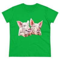 Pigs - "A Jowly Good Time" Women's Midweight Cotton Tee