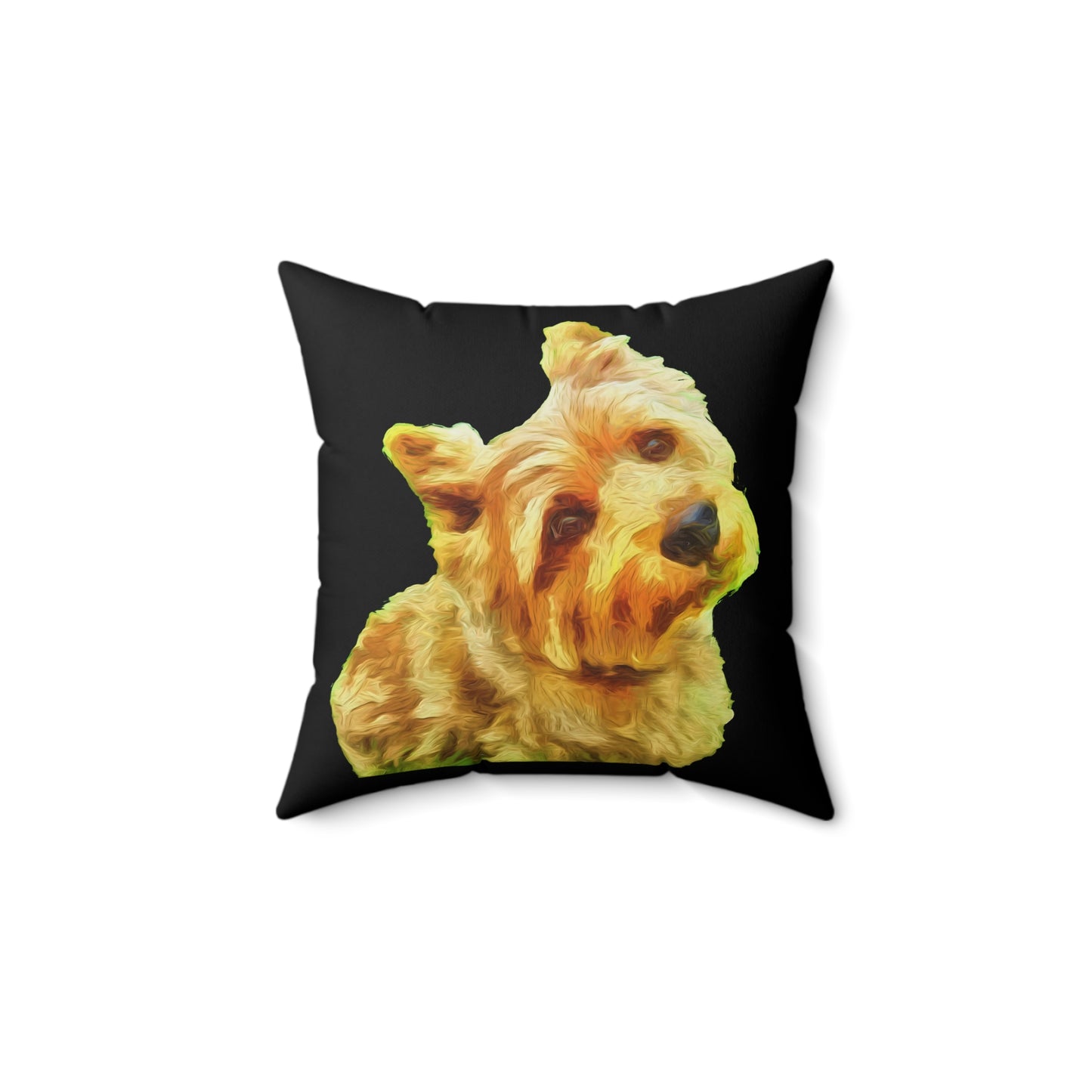 Norwich Terrier Spun Polyester Throw Pillow