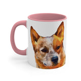 Red Heeler 'Australian Cattle Dog' Accent Coffee Mug, 11oz