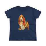 Basset Hound 'Lautrec' Women's Midweight Cotton Tee