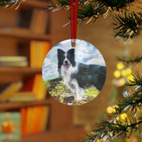 Border Collie '#1' Metal Ornaments