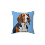 American English Coonhound  -  Spun Polyester Square Throw Pillow