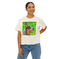 Luxurious Australian Cattle Dog 'Blue Heeler' Oversized Boxy Tee