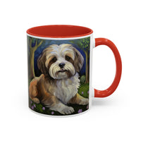 Lhasa Apso Accent Ceramic Coffee Mug - 2 Sizes