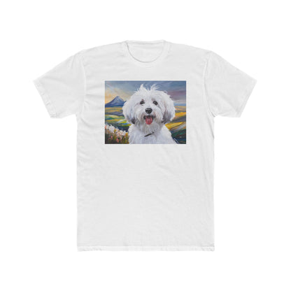 Coton de Tulear Men's Fitted Cotton Crew Tee
