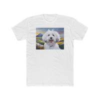 Coton de Tulear Men's Fitted Cotton Crew Tee