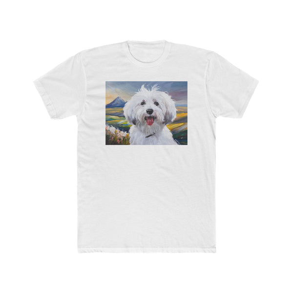 Coton de Tulear Men's Fitted Cotton Crew Tee