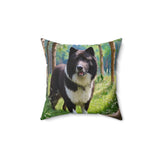 Karelian Bear Dog Artistic Elegance Spun Polyester Throw Pillow