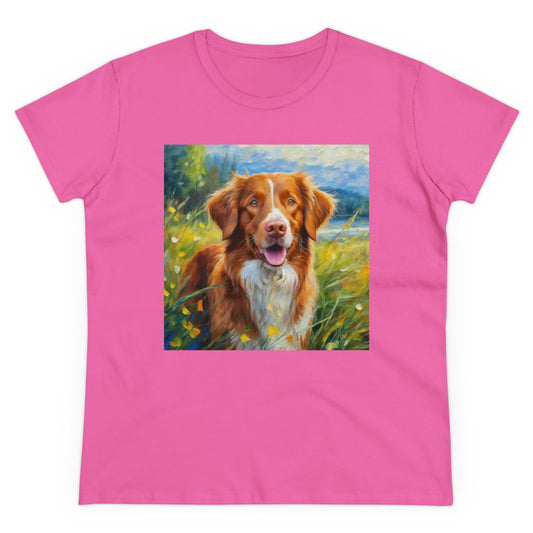 Nova Scotia Duck Tolling Retriever 'DIxie' Women's Midweight Cotton Tee