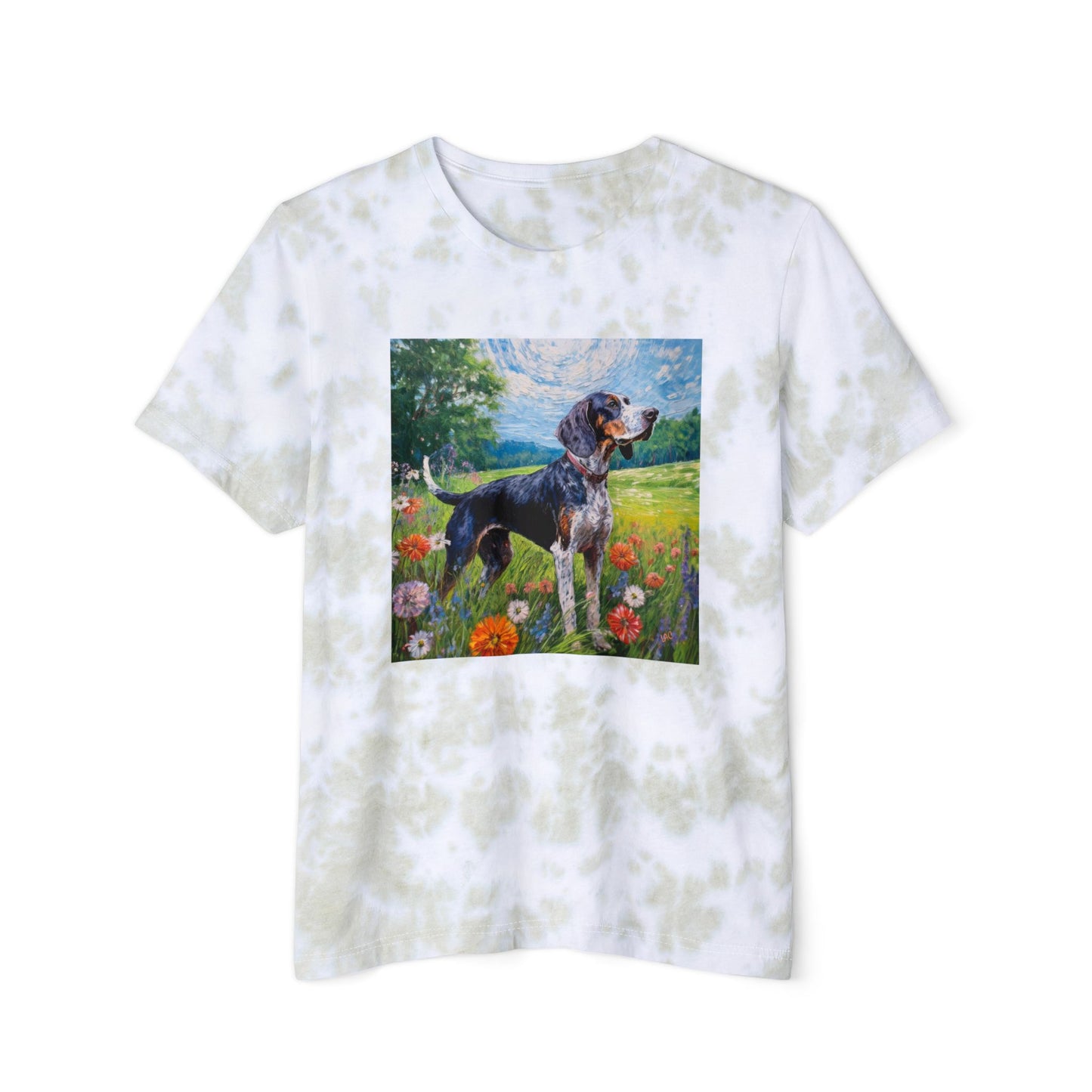 Bluetick Coonhound Unisex Tie-Dyed T-Shirt