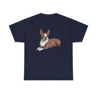 Boston Terrier - Brown & White  Unisex Heavy Cotton Tee