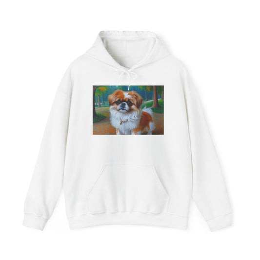 Pekingese Puppy Unisex 50/50 Hooded Sweatshirt