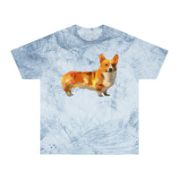 Welsh Pembroke Corgie Unisex Ringspun Cotton   -  Color Blast T-Shirt by DoggyLips™