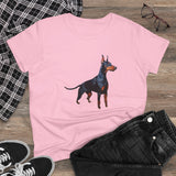 Bold Doberman Pinscher - Women's Midweight Cotton Tee - Perfect for Dog Lovers