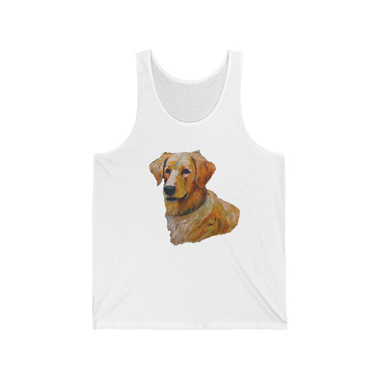 Golden Retriever Puppy Unisex Jersey Tank