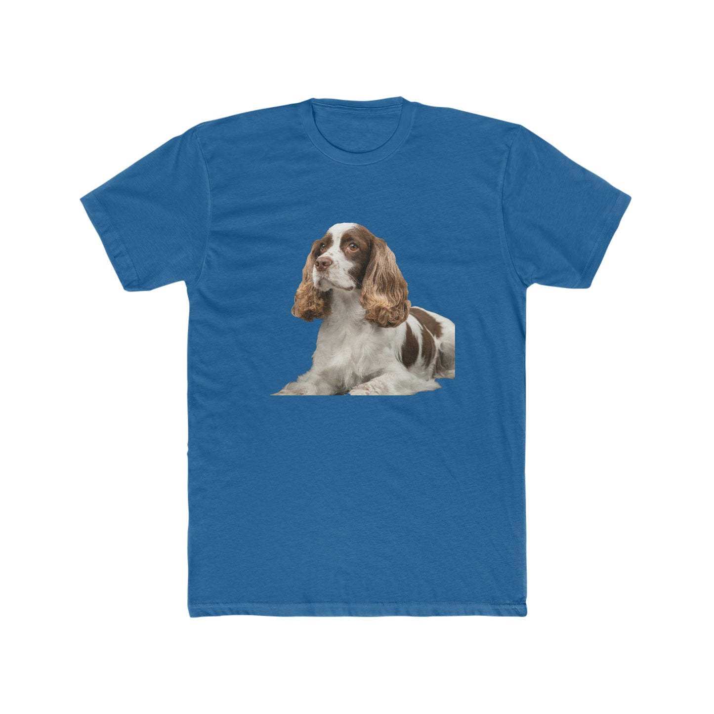 French Spaniel Men's Fitted Cotton Crew Tee