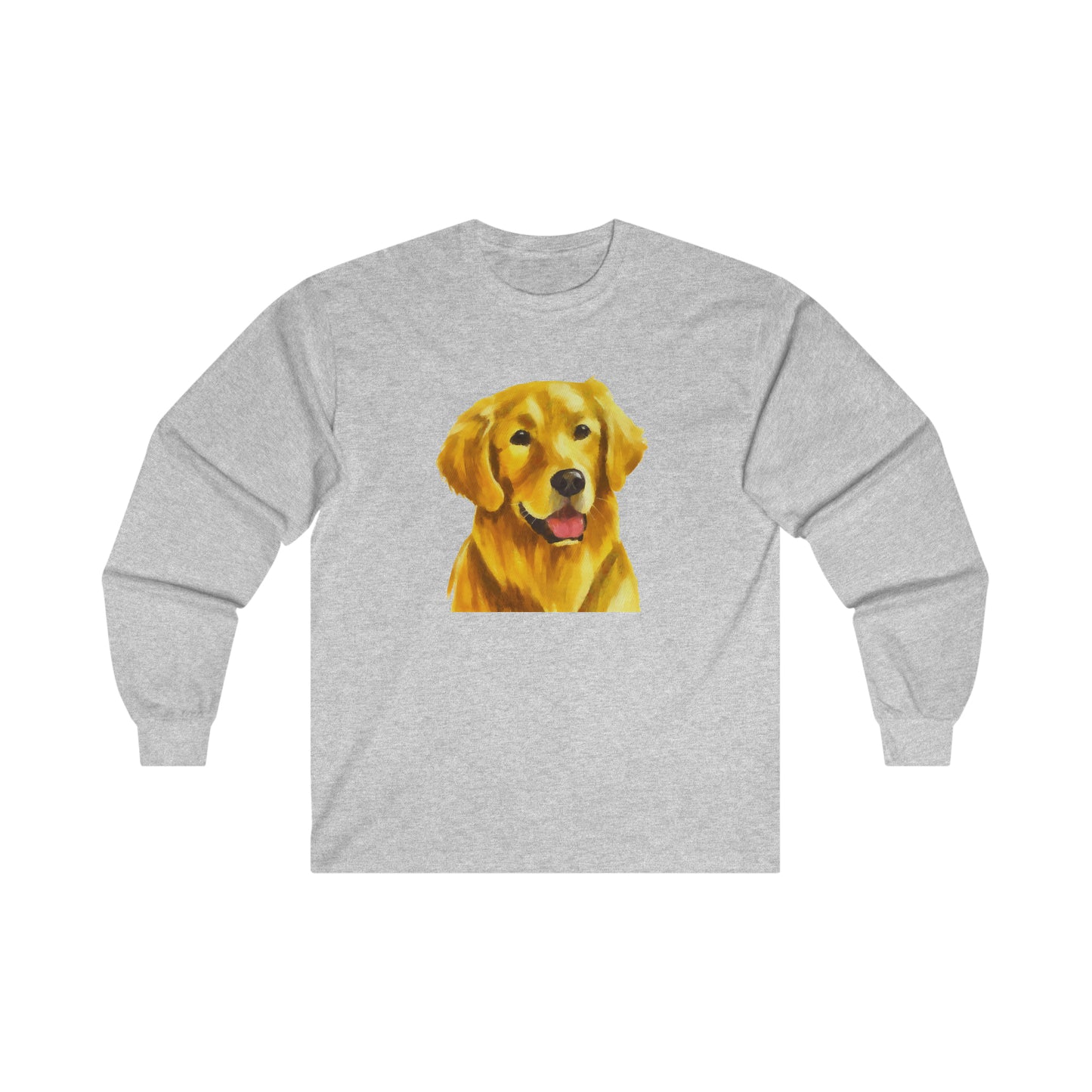 Beau the Golden Retriever Unisex Cotton Long Sleeve Tee