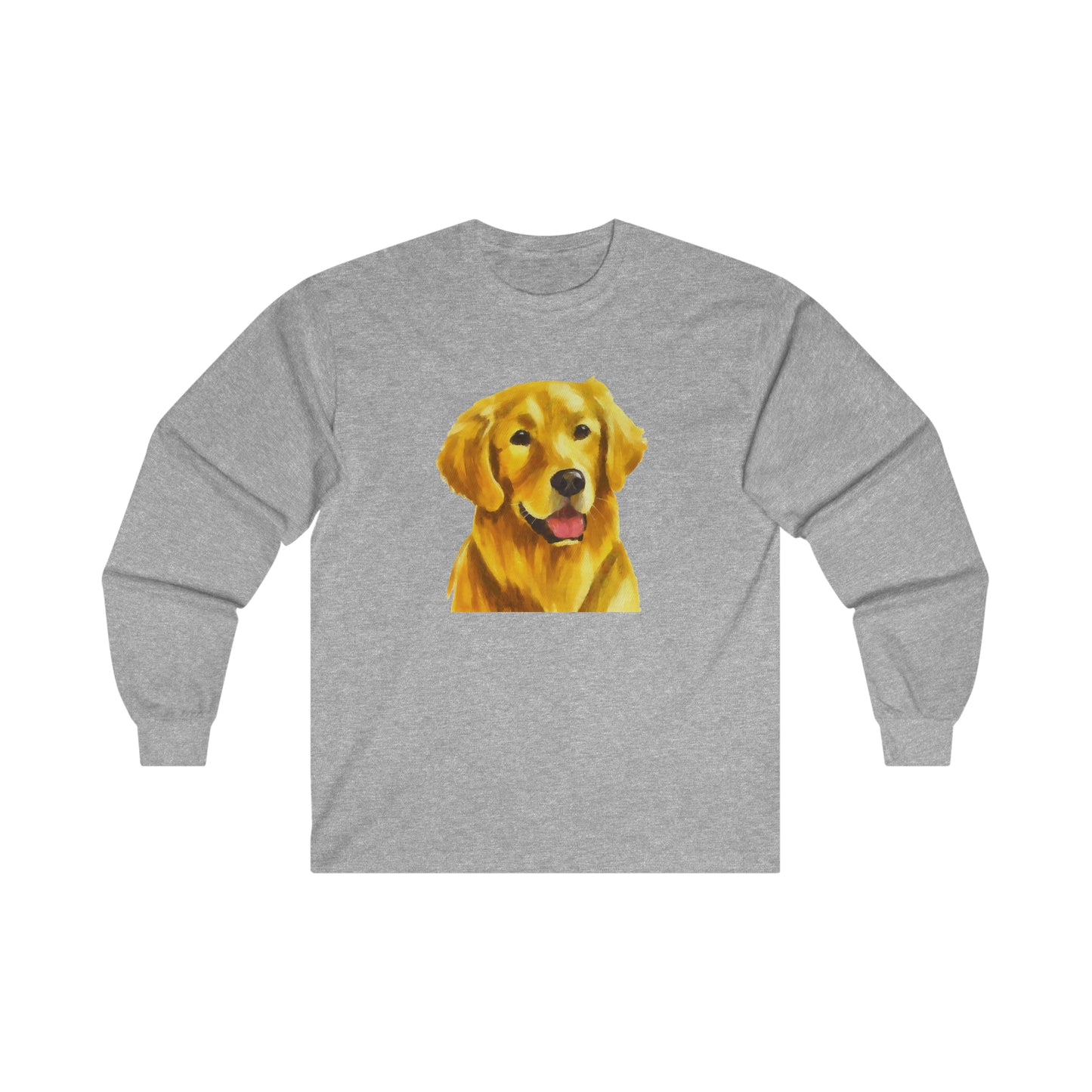 Beau the Golden Retriever Unisex Cotton Long Sleeve Tee
