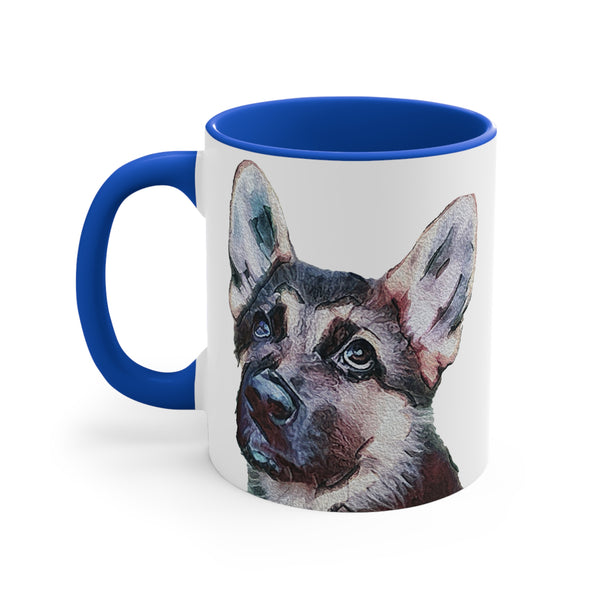 German Shepherd 'Sly' Accent Coffee Mug, 11oz