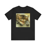 Sleepy Brucie The Cat - Unisex Jersey Short Sleeve Tee