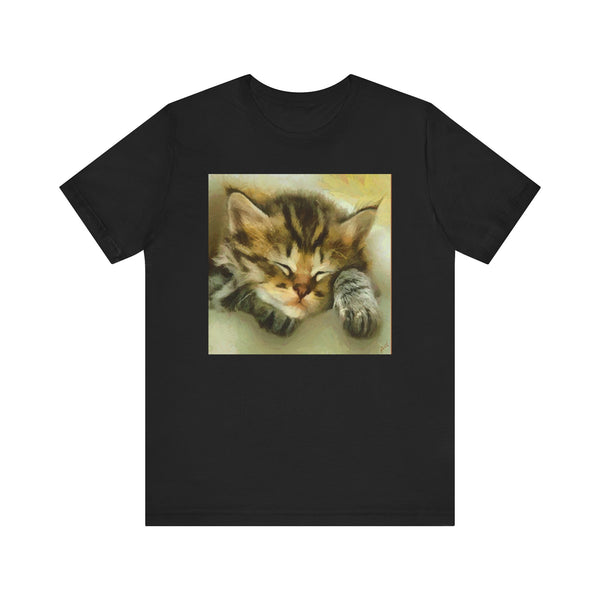 Sleepy Brucie The Cat - Unisex Jersey Short Sleeve Tee