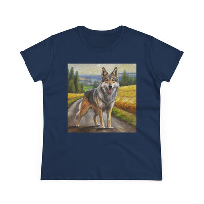 Czechoslovakian Vlcak 'Wolfdog' Women's Midweight Cotton Tee