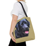 Black Labrador Retriever - Spun Polyester Tote Bag - 3 Sizes
