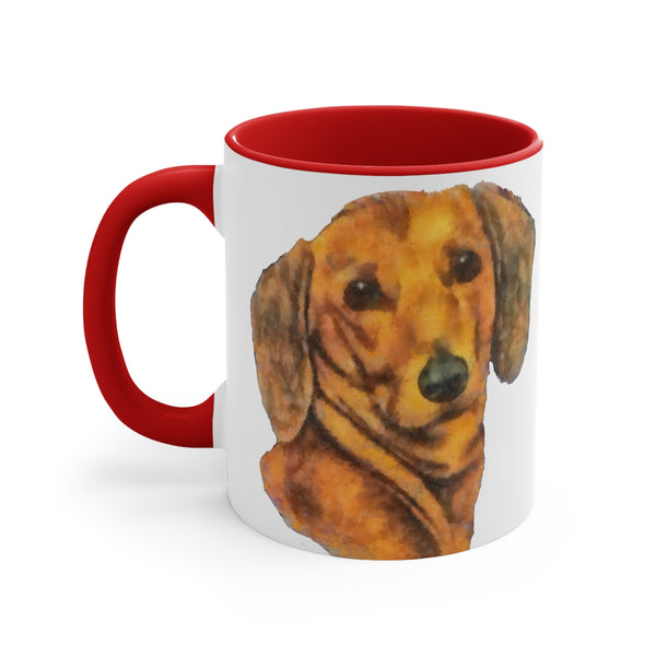 Dachshund 'Doxie 1' Accent Coffee Mug, 11oz