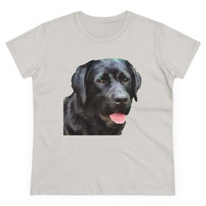 Black Lab 'Rizzo'  - Labrador Retriever Women's Midweight Cotton Tee