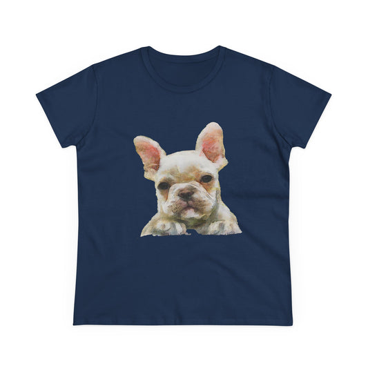 French Bulldog 'Bouvier' Women's Midweight Cotton Tee