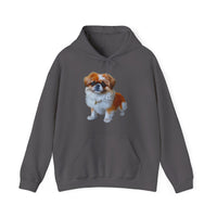 Pekingese Puppy Unisex 50/50 Hooded Sweatshirt